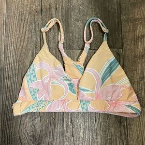 Midori Cosabella Triangle bikini Top in Banyan print. Medium. Adjustable straps
